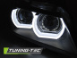 Preview: 3D LED Tagfahrlicht Angel Eyes Scheinwerfer für BMW 3er E90/E91 LCI 09-11 schwarz